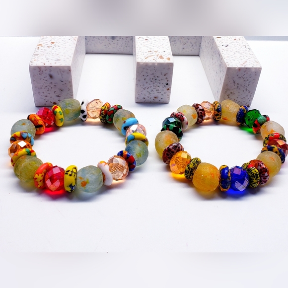 Handmade Beaded African Bracelet, Unisex #11 (2 pieces) - Picture 4 of 5